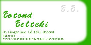 botond belteki business card